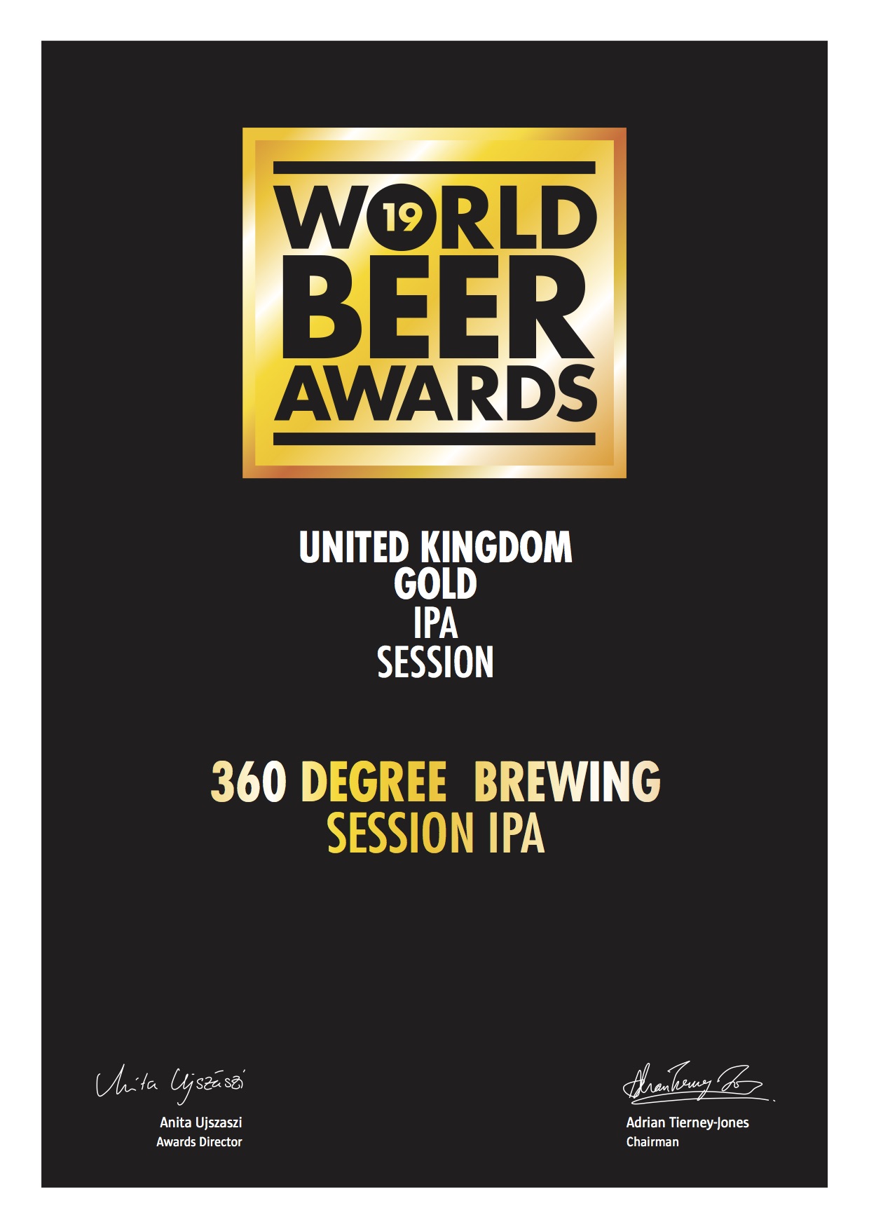 360 Degree Brewing gold medal winners